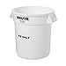 Rubbermaid Commercial Brute Ice-Only Trash Can Container, 10-Gallon, White