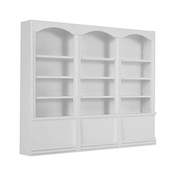 1:12 Puppenhaus Miniatur Zubehör Holz Bücherregal Vitrine Dreibettzimmer Bücherregal Möbel Spielzeug Dekoration für… – Bild 6