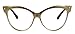 Basik Eyewear - Vintage Cat Eye Oversize Clear Lens Fashion MOD Sunglasses (Gold w/ Tortoise, Clear)