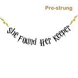 HEETON She Found Her Keeper Bachelorette Party Banner Magic Harry Potter Golden Snitch Theme Wedding Party Decoration Supplies Pre-Strung