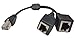 RJ45 Ethernet Splitter cable,RJ45 Y Splitter Adapter 1 to 2 Port Ethernet Switch adapter cable for CAT 5/CAT 6 LAN Ethernet Socket Connector Adapter Cat5 Cat6 Cable(1to2 RJ45cable)