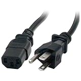 2 Pack Universal (6 Ft/2 Meters) Computer AC Power Cable IEC320 C13 3-Prong 10A 125V US