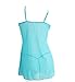 Eternatastic Women Mesh Cupless Babydoll Sleepwear Lingerie Set Thong Blue XL