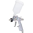 ANI Compact *Small Compressor Friendly* Midi Gravity Spray Gun 1.3mm (AH1521007A) – Sprays Custom-Smooth Like a $400 Gun, Silver