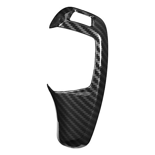 Shift Knob Trim, Cuque Carbon Fiber Style Anti-slid Gear Shifter Cover Ergonomic Stick Shifter Head Decoration Black for 1er 2er 3er 4er 5er 6er 7er F20 F30 F34 F10 X3 F25 X4 F26(Ordinary Type)
