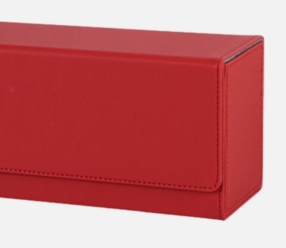 Guardz - Echelon Deck Box - XL Size for 400+ Sleeved Cards with magnetic lid & dividers - Compatible for your trading cards! (Red)