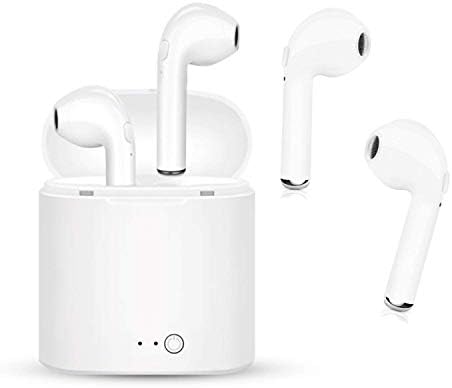 Aalei Bluetooth Headphones,Wireless Earbuds Dustproof Sweatproof Noise Cancelling Mic Earphones Sport Headsets for IOS,Android Smart Phones - White