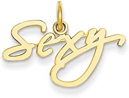 14K Yellow Gold "Sexy" Charm Pendant