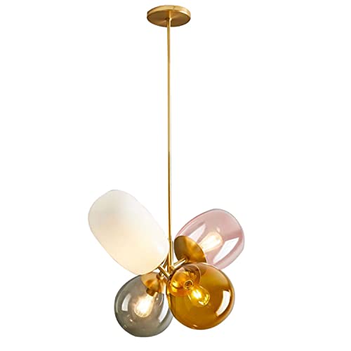 KCO Lighting Modern Colorful Pendant Light Gold Globe Pendant Lighting