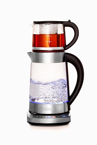 Bariton Electric Tea Maker – Glass Kettle + Stainless Steel Infuser – Keep Warm Function – Auto Shut-Off – BTM-1785GS