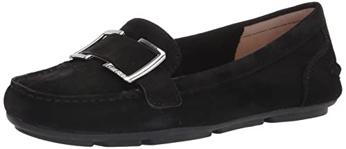 Calvin Klein Women’s Lydia Loafer, Black Suede 001, 7.5