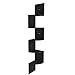 Homdox Corner Shelf, 5 Tier Corner Shelves Zig Zag Wall Mount Shelves Floating Shelves for Living Room, Bedroom, Bathroom, Office, Kitchen (Black)