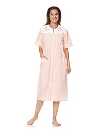 AmeriMark Camisón bordado a rayas para mujer