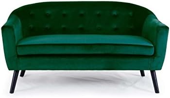 Menzzo Savoy Canape Velours Vert 157 X 79 X 73 Cm Amazon Fr