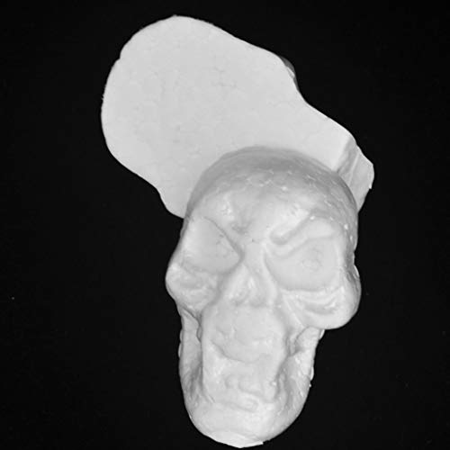 KODORIA 10pcs Styrofoam Foam Skulls Craft Foam Halloween Party Ornament Stick on Home Wall Decoration - Thumbnail 4