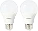 Amazon Basics 40 Watt Equivalent, Daylight, Dimmable, 15,000 Hour Lifetime, A19 LED Light Bulb | 2-Pack