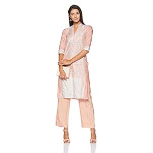 W for Woman Women’s Synthetic Straight Kurta