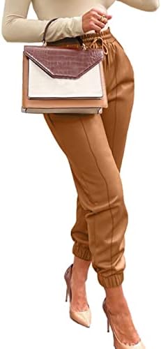 Famnbro Women's Faux Leather Pants 