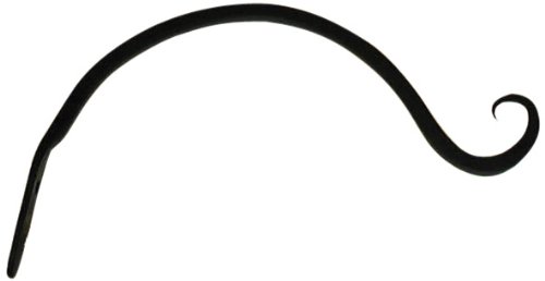 Hookery A-13 Curved Hanger with Upturned Hook, Black, 9-Inch