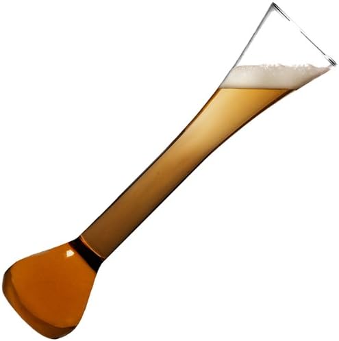 Drinkstuff Glass Half Yard of Ale with Stand, 700ml Yard Glass holds 1.2 Pints, Birch Wood Stand - Image 3