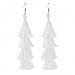 ELEARD Tassel Earrings Tiered Thread Tassel Dangle Earrings Statement Layered Tassel Drop Earrings White