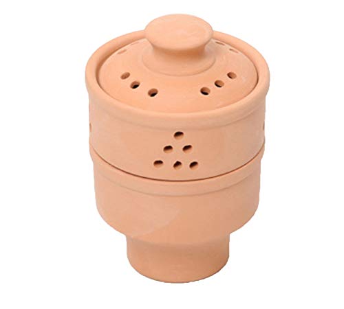 Hookah Bowl Set with 5 Piece - Shisha Hookah Soil Ceramic BowlÂ + Lotus Charcoal Holder Shisha Heat Management Charcoal Funnel Box Burner with Wind Cover Smoking Accessory