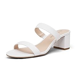 DREAM PAIRS Women's Dhs213 Two Strap Open Toe Low