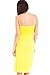 FineBrandShop Strapless Seamless Yellow Smocking Tube Dress