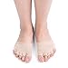 Flammi Women's 5 Pairs Toe Topper Socks Peep Toe Half Toe Socks Cotton (Khaki)