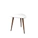 Manhattan Comfort Utopia High Triangle End Table, White Gloss