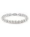 The Pearl Source White Freshwater Pearl Bracelet for Women - Cultured Pearl Bracelet with 14k Gold Plated Clasp with Genuine Cultured Pearls, 7.0-7.5mm Pearl Gifts for Anniversary