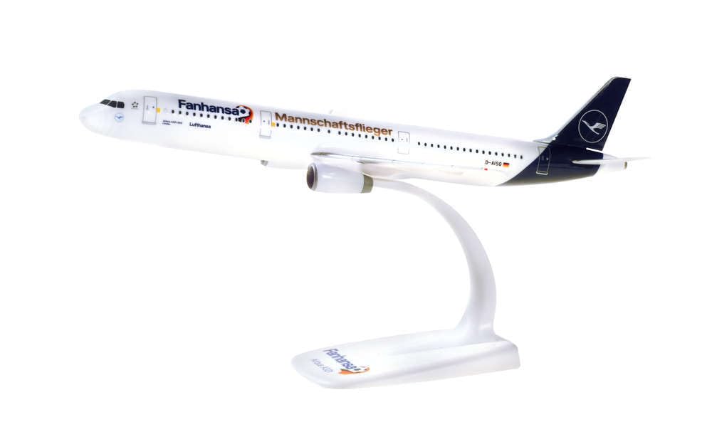 herpa 559416 - Airbus A321, Fanhansa 2018 Team Pilot, Lufthansa, Wings, Aviator, Model Aircraft, Miniatures, Collectibles, Plastic - Scale 1:200