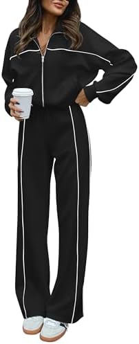 Amazon.com: Herseas 2 Piece Outfits 2026 Crewneck Wide Leg Sweat