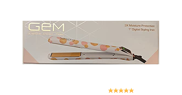 Gem Styling Iron - Plancha de estilo digital (2,54 cm) : Amazon.com.mx:  Belleza