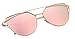 FEISEDY Cat Eye Fashion Metal Frame Mirrored Flat Lenses Women Sunglasses B2206