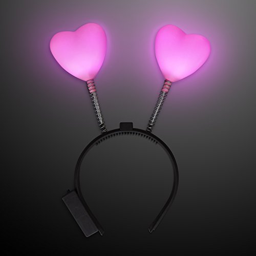 Light Up Love Hearts Head Boppers Headbands