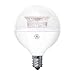 GE LED 40W Equivalent Soft White G16 Globe Clear Candelabra Base Dimmable LED Light Bulb (2-Pack)