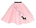 Hip Hop 50s Shop Adult 3 Piece Poodle Skirt Costume Set Light Pink XLarge