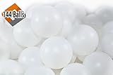 144 Beer Pong Balls - Ping-Pong Balls Washable Plastic (White)