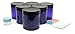 Cobalt Blue 8 Ounce PET Plastic Jars with Black Lids, and 1 Mini Jar, 6 Pack