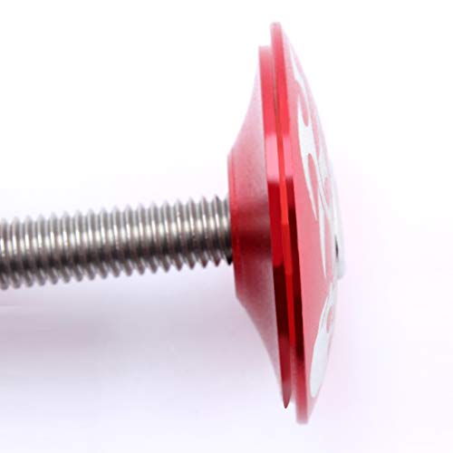 image for LIOOBO 28.6mm Bike Headset Top Cap Pirate Pattern Aluminum Alloy Bicyc