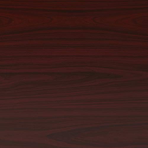 Sunon 41.3'' Dia Round Conference Table with X-Shaped Wood Panel Small Dining Table (Mahogany)