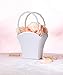 White Flower Basket Flower Girl Basket
