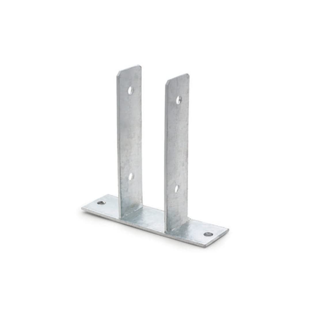 'Index apfl801020 – Post Anchor "L" with Steel Leg Corrugated Hot Dip Galvanised 80 x 100 x 200 x 60