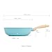 Neoflam Retro 10-Inch Cast Aluminum Deep Frying Pan with Soft-Touch Handle and Ecolon Non-Stick Coating