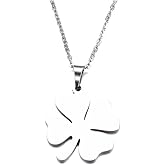 Mall of Style Silver Shamrock Necklace for Women - Leprechaun Four Leaf Clover Pendant - St. Patrick's Day Jewelry