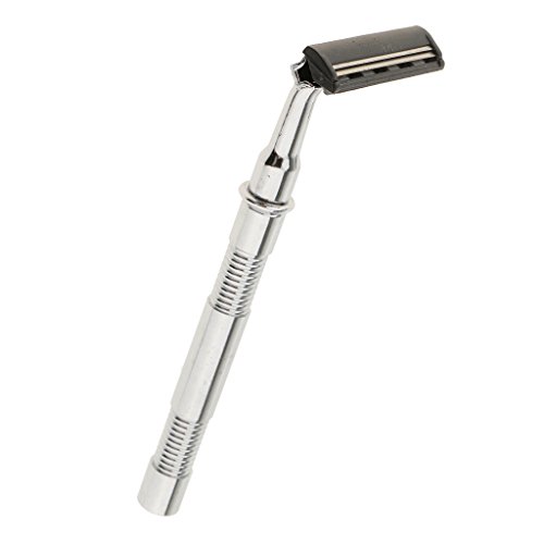 MagiDeal Mens Beard Shaving Grooming Kit, Brush, Safety Straight Razors, Alloy Bowl and Stand Base - Thumbnail 5