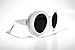 White Clout Goggles by GT Essentials | Bold Retro Oval Mod Thick Frame Sunglasses