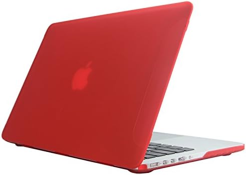 UNgHii Ultra Slim Snap On Matte Rubberized Hard Case for MacBook Air 13 (Model: A1466 / A1369) - Red