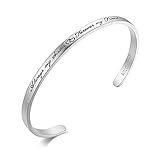Solocute Cuff Bangle Bracelet Engraved Always My Sister Forever My Friend Inspirational Jewelry, for Christmas Day, Thanksgiving Day and Birthday